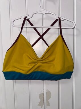 Tiger Friday Teen/Women’s Colorblock Top in Mustard and Teal
